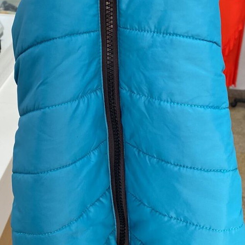 Trixie Pontis dog jacket like new, padded aqua polyester