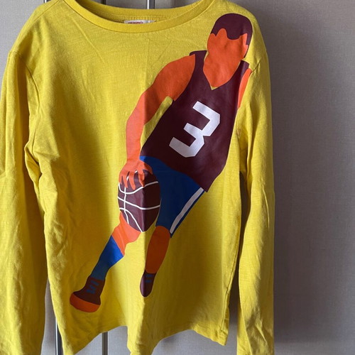 Children's T-shirt 10 years used, yellow, size 140 cm