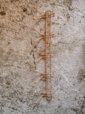 Vintage metal coat rack for hallway restored