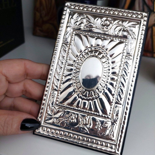 Silver 925 agenda with handmade carving like new