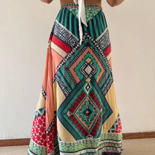 Maxi skirt multicolored like new, size S