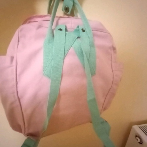 Backpack new with pockets and zipper, 70% cotton 30% polyester
