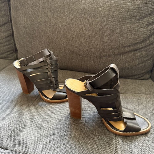 Polo Ralph Lauren women's leather high heels like new, size 40, black and brown