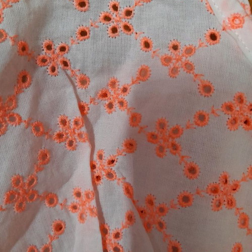 Bershka top new white with orange floral designs size M