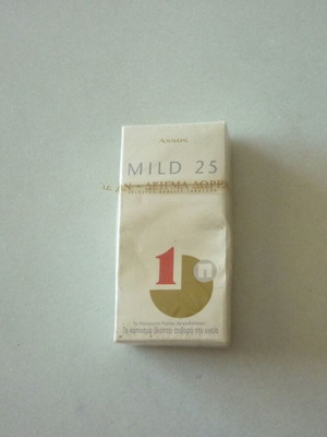Assos Mild 25 σφραγισμένο παλιό πακέτο τσιγάρων