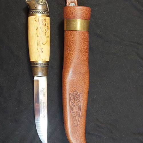Marttiini Finnish knife new, collectible with bronze eagle handle