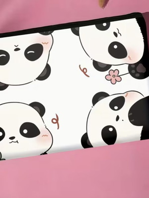Panda toiletry bag new with durable zipper and quality fabric