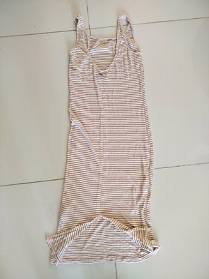 Midi striped dress for the sea like new, Funky Buddha, white-red, size S