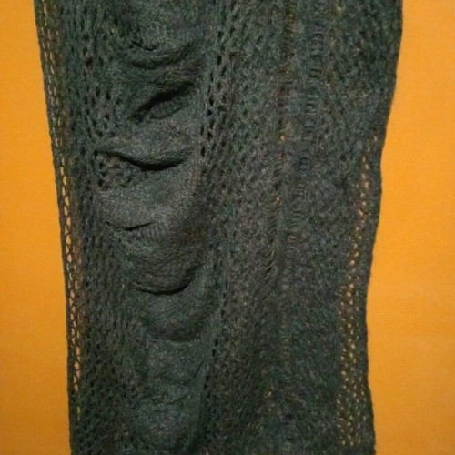 Benetton wool scarf very long and wide new, turquoise