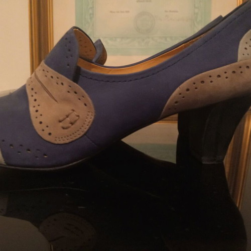 Carlo Pazolini shoes pumps size 39, regular fit, blue multicolor, new, genuine leather