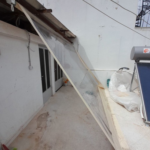Nylon transparent awning like new, 2.5m height 3.3m length