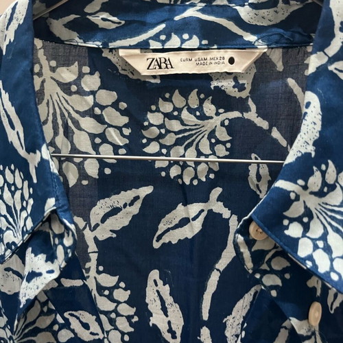 Zara blue-white shirt like new, size M