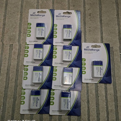 Mediarange rechargeable batteries AA, AAA, 9V set