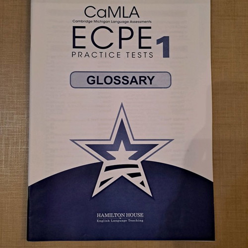 CamLA 1&2 English Learning Books used, Proficiency Level with Glossary