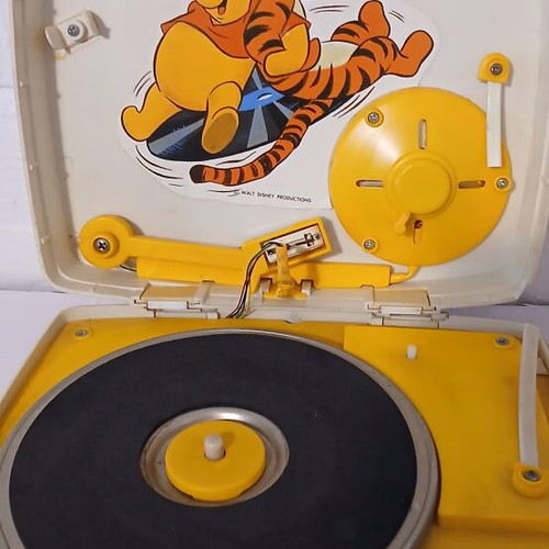 Vintage Winnie the Pooh and Tigger Too children's record player
