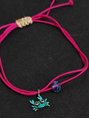 Bracelet with crab motif used, enamel on silver