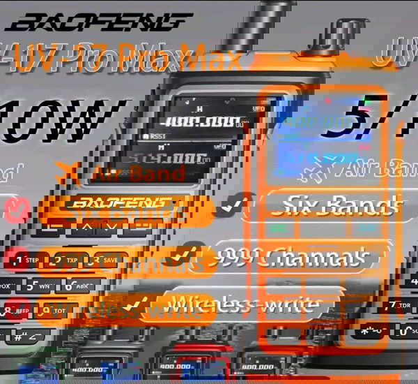 Ασύρματος πομποδέκτης VHF UHF Baofeng UV 17 Pro Max 10W