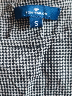 Tom Tailor long-sleeve blouse new, black and white