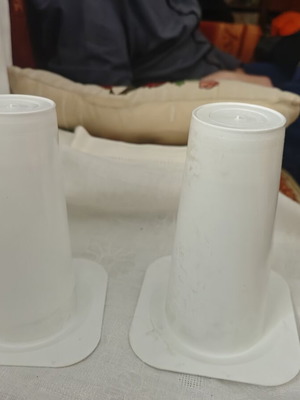 Plastic cones white pack of 2 like new