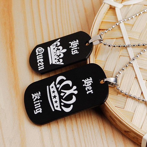 King & Queen stainless steel pendant set new