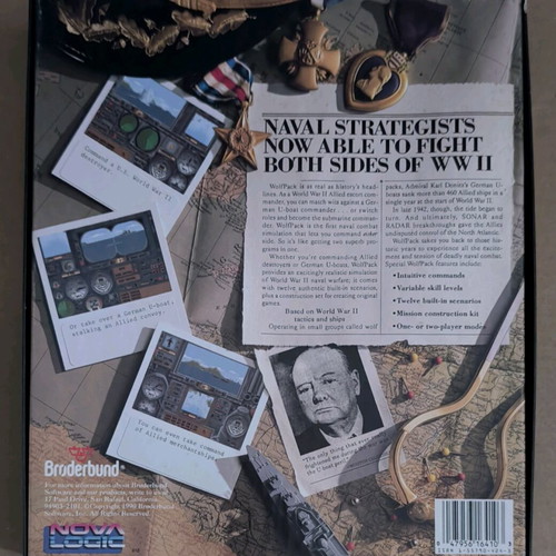 Wolfpack (Broderbund) PC like new, Big Box with 3.5" & 5.25" disks