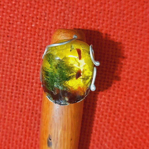 Silver ring handmade 925 resin new