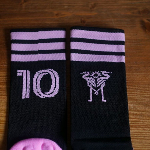 Lionel Messi #10 Socks pink/black new, one size