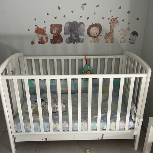Baby cot 1.35x0.7 m with mattress used