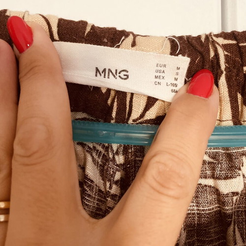 Mango summer suit like new, beige and brown, jacket and elastic waist pants