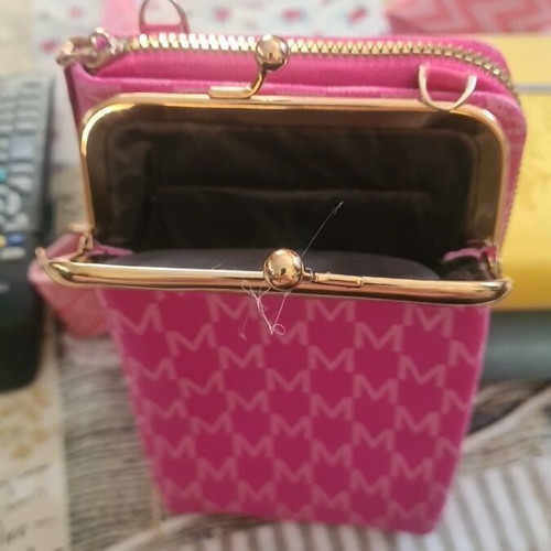 Wallet and crossbody bag women's pink new with phone holder