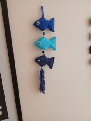 Knitted Hanging Fish Handmade