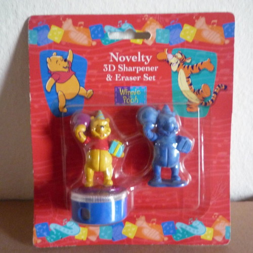 Winnie the Pooh 3D eraser and sharpener set new, beloved bear