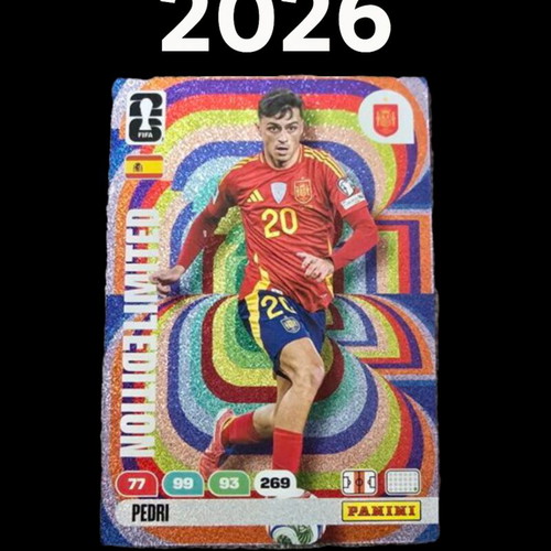 Pedri limited edition Panini card new