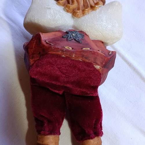 Christmas angel decoration, vintage style, ceramic and polyester