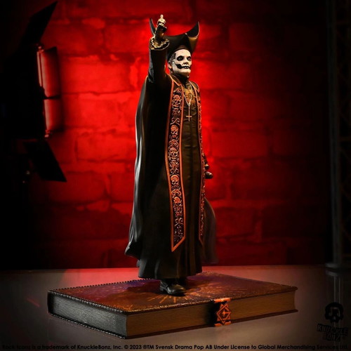 Ghost Papa Emeritus IV Black Robes Rock Iconz Statue KnuckleBonz new
