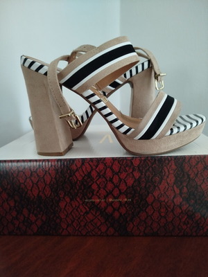 Vizzano suede beige sandals size 36 like new