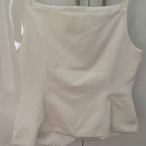 Zara vest white new size medium