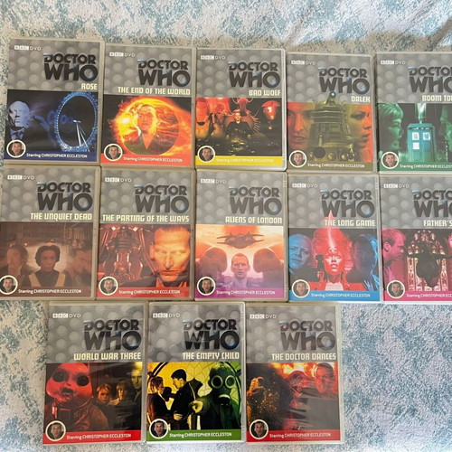 Doctor Who Christopher Eccleston Empty DVD Boxes Set of 13