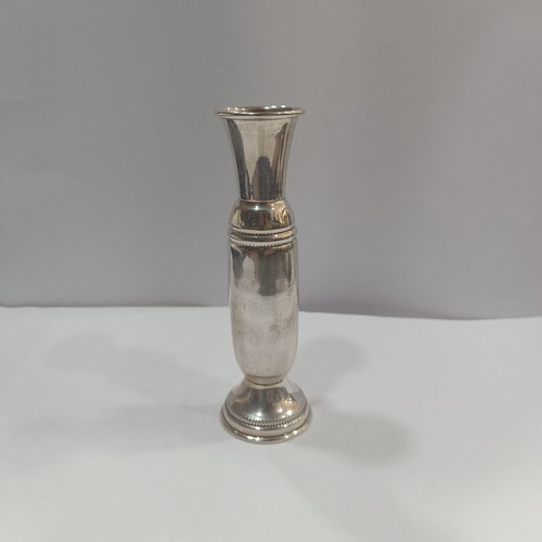Vintage Solifleur 925 Silver Bud Vase with Floral Relief