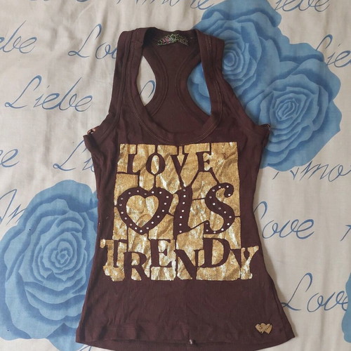 So Sexy women's top like new, small, brown and gold