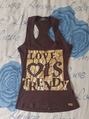 So Sexy women's top like new, small, brown and gold