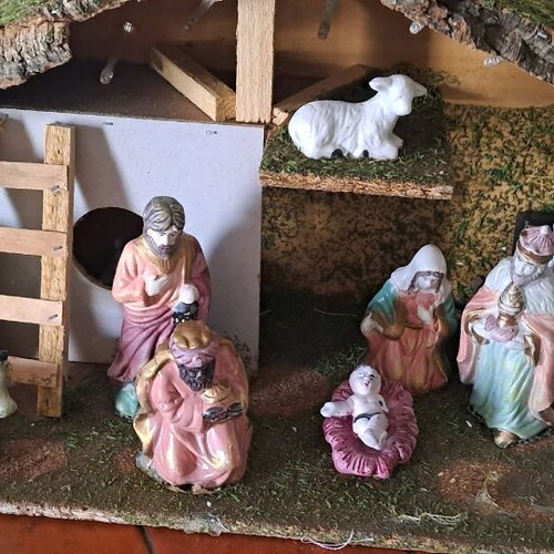 Nativity scene used with low lighting