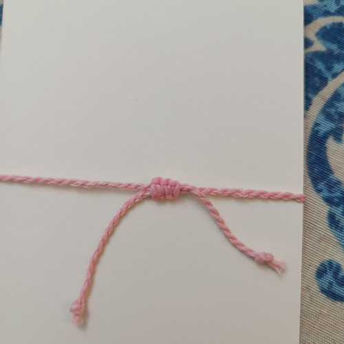 Macrame bracelet with heart, new, pink