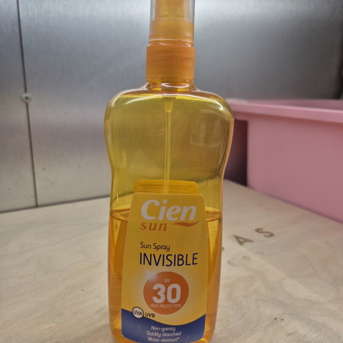 Cien sun Invisible sun spray SPF 30 used, 250ml