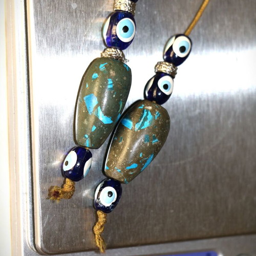 Indico Jewells handmade worry beads with turquoise and lapis lazuli