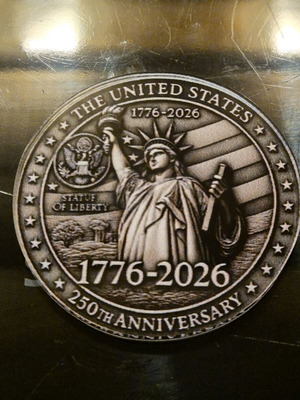 USA medal new for 250th anniversary, plastic material