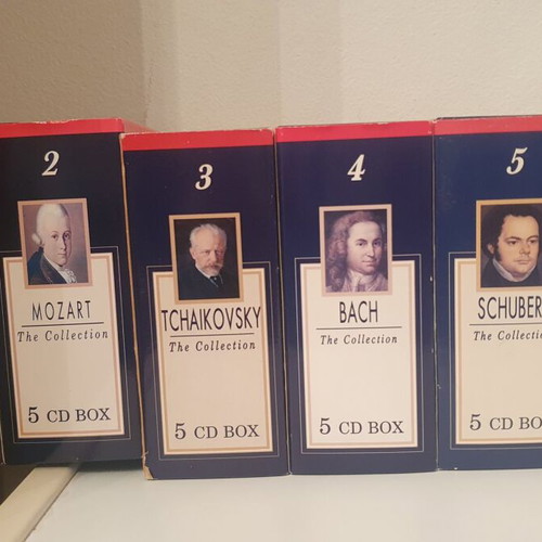 Collectible CD cases like new, 20 boxes x 5 CDs, classical music