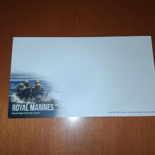 Royal Marines Royal Mail First Day Cover envelope with single sheet