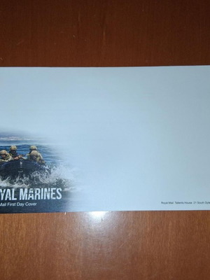 Royal Marines Royal Mail First Day Cover envelope with single sheet