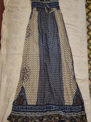 Long strapless dress like new, multicolor, size S